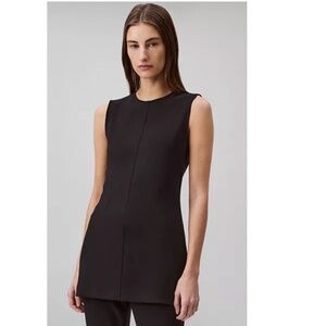 Calvin Klein - Sleeveless Tailored Knit Tunic - Black - XS (W 0/2) - Never Worn